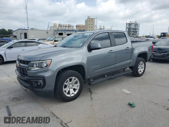 2021 Chevrolet Colorado 2WD LT with VIN 1GCGSCEN4M1138140, listed as a Copart auction lot 60117005 with 61,698 mi miles and Salvage title. Bid and sale history available at DreamBid. Image 1.