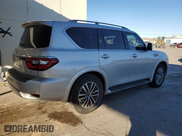 2021 Nissan Armada SL with VIN JN8AY2BA3M9373974, listed as a Copart auction lot 80250994 with 80,141 mi miles and Salvage Title. Bid and sale history available at carsss.com. Image 3.