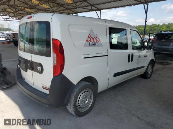 2017 Ram ProMaster City Cargo Tradesman with VIN ZFBERFAB5H6G61892, listed as a Copart auction lot 56341835 with 201,231 mi miles and Salvage title. Bid and sale history available at DreamBid. Image 3.