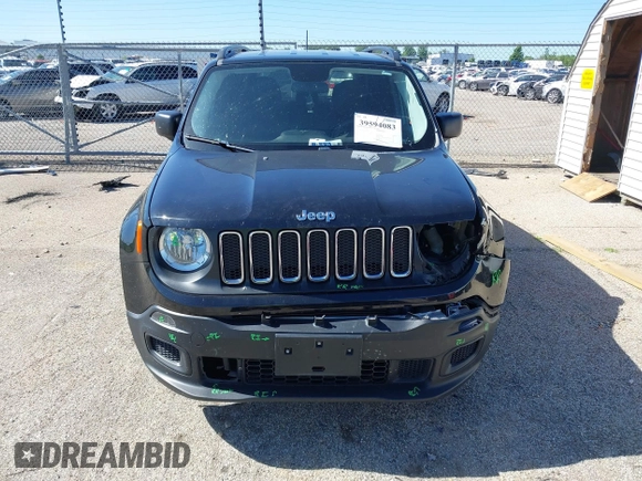 2017 Jeep Renegade Sport with VIN ZACCJBAB3HPF99343, listed as a IAAI auction lot 39594083 with 85,446 mi miles and . Bid and sale history available at carsss.com. Image 13.
