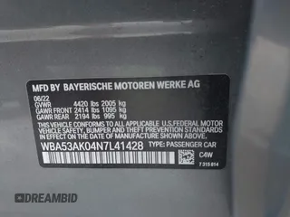 2022 BMW 2 Series 228i z VIN WBA53AK04N7L41428, wystawiony jako IAAI lot #42172779 z przebiegiem 39 241 mil mil oraz . Historia ofert i sprzedaży dostępna na DreamBid. Obrazek 9.