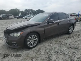 2015 Infiniti Q50 Premium z VIN JN1BV7AP5FM353448, wystawiony jako Copart lot #57115325 z przebiegiem 104 721 mil mil oraz Szkoda całkowita • Salvage title. Historia ofert i sprzedaży dostępna na DreamBid. Obrazek 1.