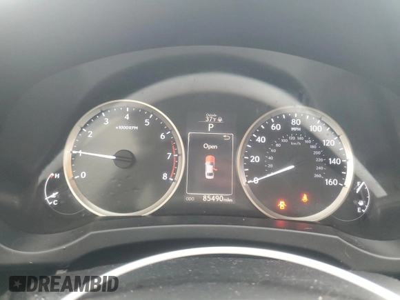 2016 Lexus IS 300/350 with VIN JTHCM1D2XG5013160, listed as a Copart auction lot 43817725 with 85,490 mi miles and Salvage title. Bid and sale history available at DreamBid. Image 9.