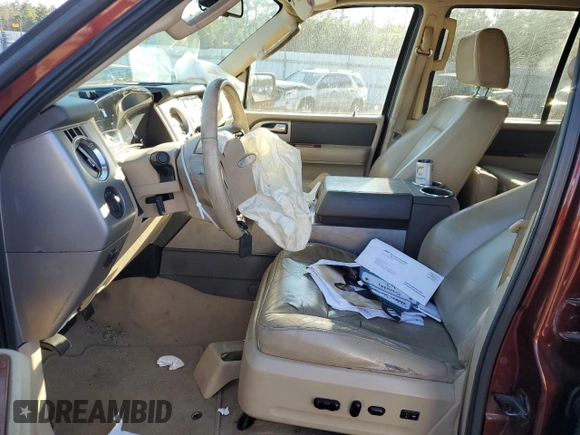 2008 Ford Expedition EL Eddie Bauer with VIN 1FMFK17558LA51642, listed as a Copart auction lot 43471465 with 0 mi miles and Salvage Title. Bid and sale history available at carsss.com. Image 7.