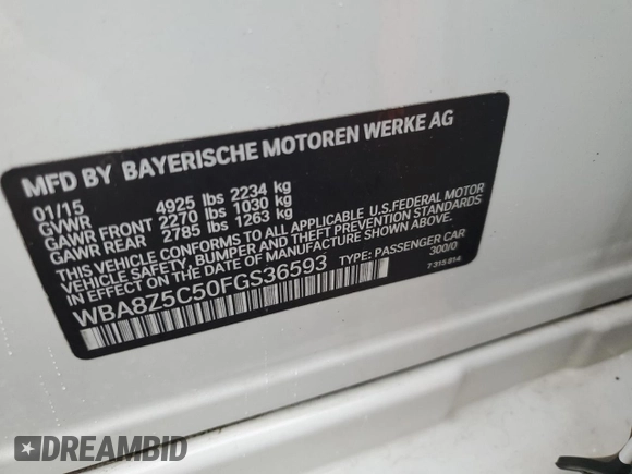 2015 BMW 3 Series 328i Gran Turismo xDrive z VIN WBA8Z5C50FGS36593, wystawiony jako Copart lot #56866095 z przebiegiem 97 073 mil mil oraz Szkoda całkowita • Salvage title. Historia ofert i sprzedaży dostępna na DreamBid. Obrazek 12.