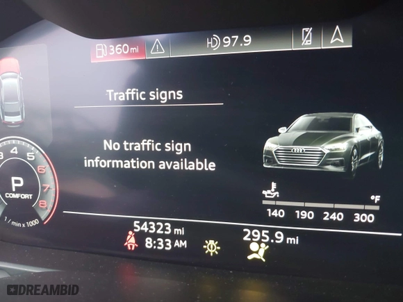 2019 Audi A7 Prestige with VIN WAUV2AF20KN130541, listed as a IAAI auction lot 41148193 with 54,323 mi miles. Bid and sale history available at carsss.com. Image 15.