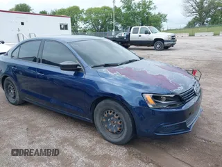 2014 Volkswagen Jetta S with VIN 3VW2K7AJ2EM438149, listed as a IAAI auction lot 42594264 with 54,675 mi miles and . Bid and sale history available at DreamBid. Image 1.