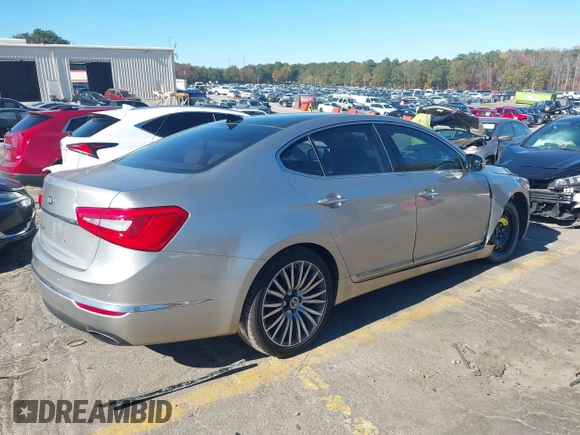 2014 Kia Cadenza Premium z VIN KNALN4D71E5125660, wystawiony jako IAAI lot #40918171 z przebiegiem 63 014 mil mil oraz . Historia ofert i sprzedaży dostępna na DreamBid. Obrazek 4.