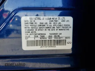 2019 Infiniti Q50 RED SPORT 400 with VIN JN1FV7AP1KM780024, listed as a Copart auction lot 86755684 with 96,108 mi miles and Salvage Title. Bid and sale history available at carsss.com. Image 14.