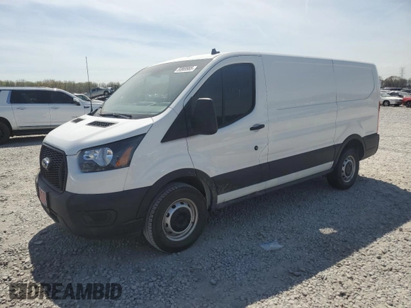 2024 Ford Transit Cargo with VIN 1FTYE1Y83RKA09653, listed as a Copart auction lot 50869985 with 5,549 mi miles and Salvage Title. Bid and sale history available at DreamBid. Image 1.
