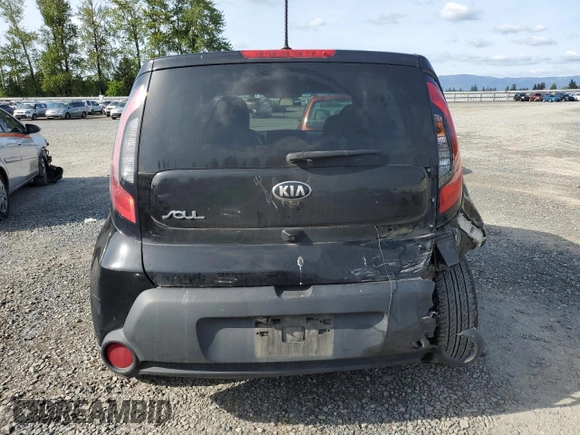 2015 Kia Soul + with VIN KNDJP3A59F7114011, listed as a Copart auction lot 55461055 with 86,413 mi miles and Salvage Title. Bid and sale history available at DreamBid. Image 6.