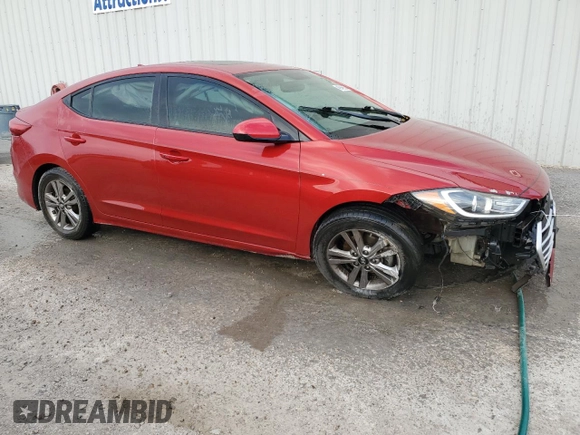 2018 Hyundai Elantra GL with VIN KMHD84LF5JU451092, listed as a Copart auction lot 46946555 with 104,815 mi miles and Clean Title. Bid and sale history available at DreamBid. Image 4.