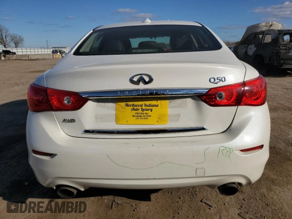 2017 Infiniti Q50 2.0t Sport with VIN JN1CV7AR9HM681349, listed as a Copart auction lot 79886244 with 67,874 mi miles and Salvage Title. Bid and sale history available at carsss.com. Image 6.