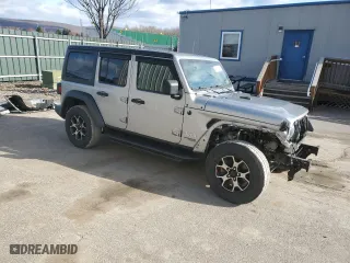 2018 Jeep Wrangler Unlimited Sport S with VIN 1C4HJXDG7JW279056, listed as a Copart auction lot 51979305 with 58,761 mi miles and Salvage Title. Bid and sale history available at carsss.com. Image 4.
