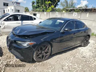 2019 Alfa Romeo Giulia Sport with VIN ZARFAMAN4K7621704, listed as a Copart auction lot 70290444 with 50,015 mi miles and Non Repairable. Bid and sale history available at carsss.com. Image 1.