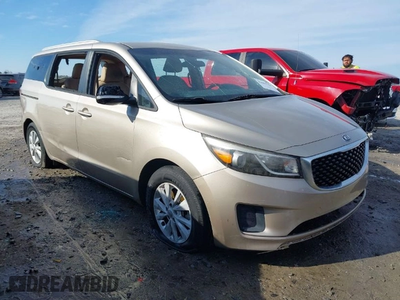 2016 Kia Sedona LX with VIN KNDMB5C13G6093438, listed as a IAAI auction lot 41662704 with 132,343 mi miles. Bid and sale history available at carsss.com. Image 1.