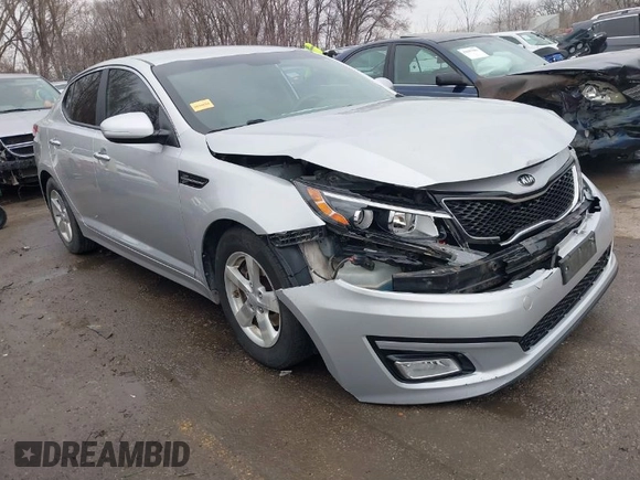 2014 Kia Optima LX z VIN KNAGM4A74E5476622, wystawiony jako IAAI lot #41701835 z przebiegiem 193 086 mil mil oraz . Historia ofert i sprzedaży dostępna na DreamBid. Obrazek 1.