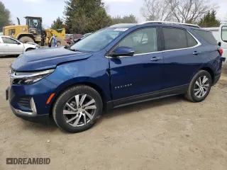 2022 Chevrolet Equinox Premier with VIN 3GNAXNEV6NS119874, listed as a Copart auction lot 50958585 with 19,696 mi miles and Salvage Title. Bid and sale history available at carsss.com. Image 1.