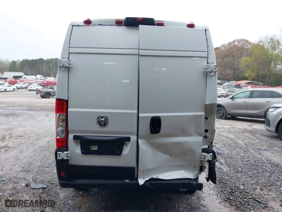 2023 Ram ProMaster Cargo Van with VIN 3C6LRVBG1PE547927, listed as a IAAI auction lot 41900633 with 25,030 mi miles. Bid and sale history available at carsss.com. Image 16.