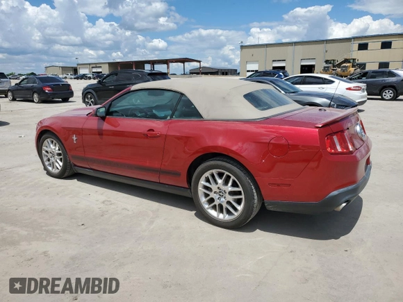 2012 Ford Mustang V6 with VIN 1ZVBP8EMXC5255516, listed as a Copart auction lot 54725125 with 125,901 mi miles and Salvage title. Bid and sale history available at DreamBid. Image 2.
