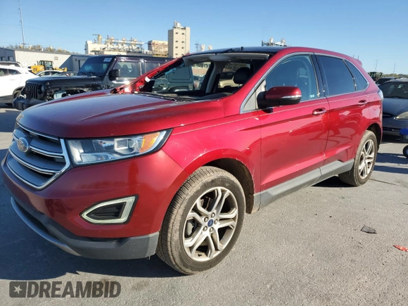 2016 Ford Edge Titanium with VIN 2FMPK3K92GBB05617, listed as a Copart auction lot 49150965 with 85,667 mi miles and Salvage Title. Bid and sale history available at carsss.com. Image 1.