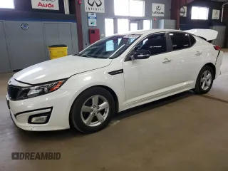 2015 Kia Optima LX z VIN KNAGM4A74F5649539, wystawiony jako Copart lot #59669895 z przebiegiem 104 912 mil mil oraz Czysty tytuł • Clean title. Historia ofert i sprzedaży dostępna na DreamBid. Obrazek 1.