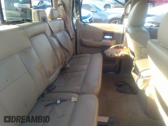 2005 Ford F-150 XLT with VIN 1FTPW14515KE28759, listed as a IAAI auction lot 41677474 with 125,855 mi miles. Bid and sale history available at carsss.com. Image 8.