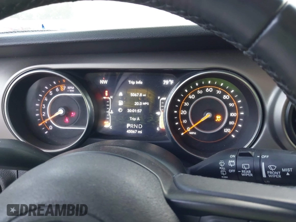 2019 Jeep Wrangler Unlimited Sport S with VIN 1C4HJXDG2KW500662, listed as a IAAI auction lot 42571152 with 45,067 mi miles and . Bid and sale history available at DreamBid. Image 7.