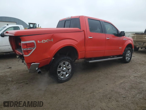 2012 Ford F-150 XL with VIN 1FTFW1ET0CFC35629, listed as a Copart auction lot 43749655 with 197,432 mi miles and Salvage Title. Bid and sale history available at DreamBid. Image 3.