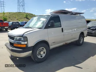 2005 Chevrolet Express Cargo Van with VIN 1GCGG25V351221443, listed as a Copart auction lot 59470644 with 133,175 mi miles and Non Repairable. Bid and sale history available at carsss.com. Image 1.