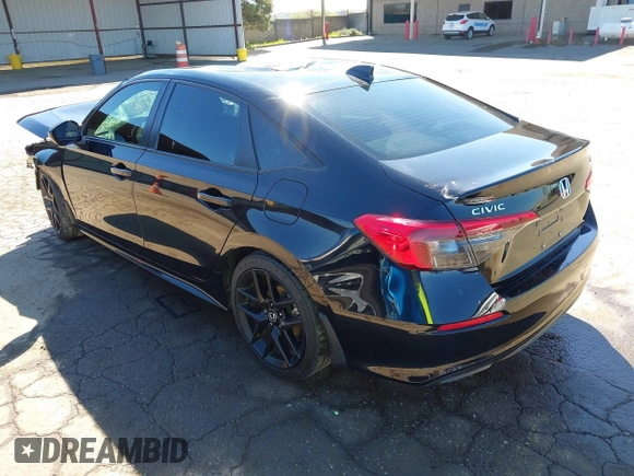 2022 Honda Civic Sport with VIN 2HGFE2F59NH603706, listed as a IAAI auction lot 41817763 with 82,285 mi miles. Bid and sale history available at carsss.com. Image 3.