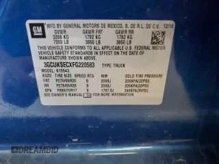 2015 Chevrolet Silverado 1500 LTZ with VIN 3GCUKSECXFG220583, listed as a Copart auction lot 56185545 with 133,443 mi miles and Clean Title. Bid and sale history available at DreamBid. Image 13.
