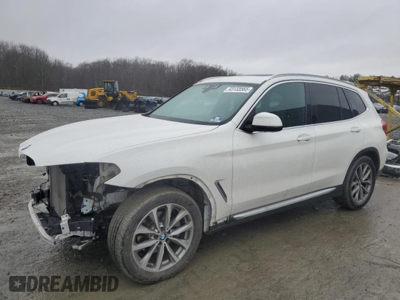 2019 BMW X3 xDrive30i with VIN 5UXTR9C55KLD92961, listed as a Copart auction lot 43133565 with 90,574 mi miles and Salvage Title. Bid and sale history available at carsss.com. Image 1.