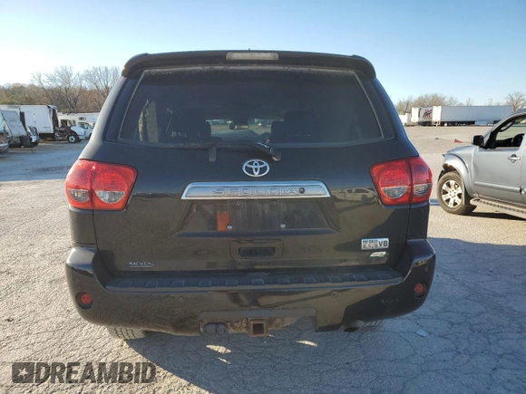 2014 Toyota Sequoia Platinum with VIN 5TDDW5G19ES092354, listed as a Copart auction lot 81372774 with 0 mi miles and Salvage Title. Bid and sale history available at carsss.com. Image 6.