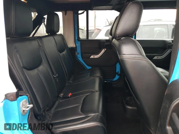 2017 Jeep Wrangler Unlimited Sahara with VIN 1C4BJWEG3HL631057, listed as a Copart auction lot 48070355 with 88,477 mi miles and Salvage title. Bid and sale history available at DreamBid. Image 11.