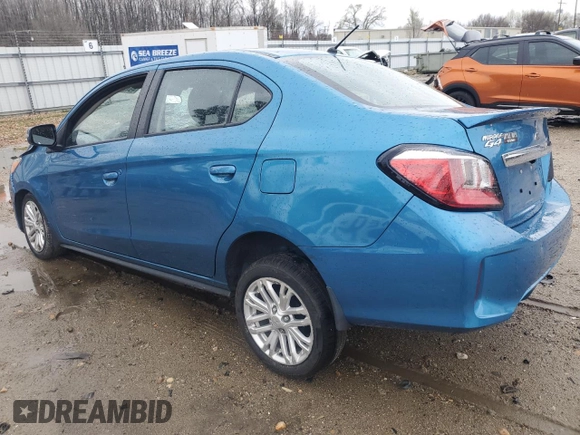 2023 Mitsubishi Mirage SE z VIN ML32FVFJ9PHF00471, wystawiony jako Copart lot #49424495 z przebiegiem 66 570 mil mil oraz Szkoda całkowita • Salvage title. Historia ofert i sprzedaży dostępna na DreamBid. Obrazek 2.