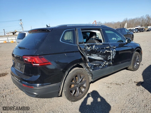 2022 Volkswagen Tiguan SE with VIN 3VV3B7AXXNM024999, listed as a Copart auction lot 48388645 with 54,472 mi miles and Salvage Title. Bid and sale history available at carsss.com. Image 3.