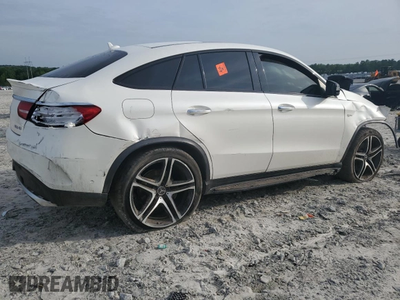 2017 Mercedes-Benz GLE 43 AMG with VIN 4JGED6EB6HA050779, listed as a Copart auction lot 57034365 with Not provided miles and Salvage title. Bid and sale history available at DreamBid. Image 3.