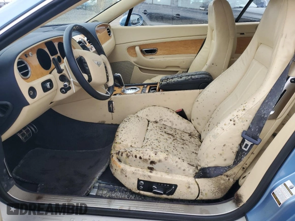 2007 Bentley Continental GT with VIN SCBDR33WX7C047167, listed as a Copart auction lot 74546784 with 0 mi miles and Salvage Title. Bid and sale history available at carsss.com. Image 7.