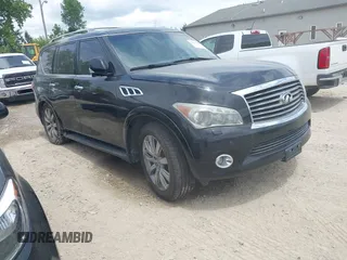 2012 Infiniti QX56 7-passenger with VIN JN8AZ2NE5C9022302, listed as a IAAI auction lot 42747984 with 165,526 mi miles and . Bid and sale history available at DreamBid. Image 1.