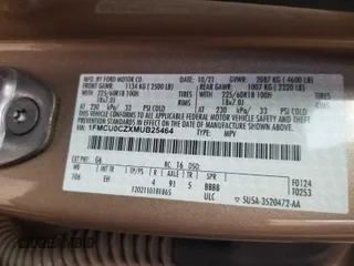 2021 Ford Escape SEL Hybrid with VIN 1FMCU0CZXMUB25464, listed as a IAAI auction lot 42616757 with 96,059 mi miles and . Bid and sale history available at DreamBid. Image 16.