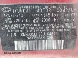 2014 Hyundai Elantra с VIN KMHD35LH9EU164575, выставлен на аукционе IAAI как лот 42417291 с пробегом 98 151 миль миль и . История ставок и продаж доступна на DreamBid. Изображение 9.