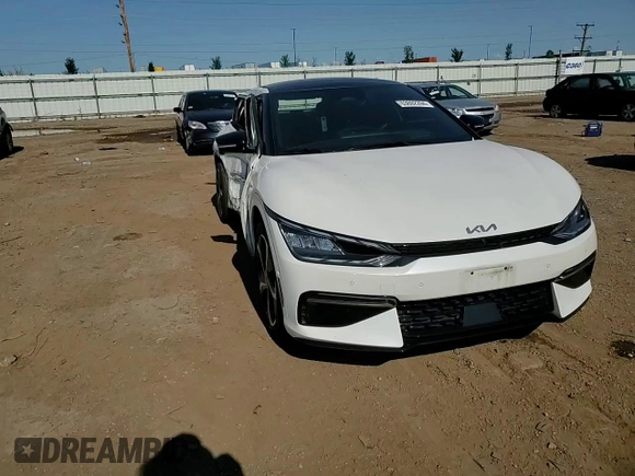 2022 Kia EV6 GT-Line with VIN KNDC4DLC3N5066437, listed as a Copart auction lot 63692294 with 0 mi miles and Salvage Title. Bid and sale history available at carsss.com. Image 10.