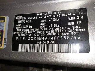 2015 Kia Optima LX с VIN 5XXGM4A74FG355766, выставлен на аукционе IAAI как лот 42343497 с пробегом 155 482 миль миль и . История ставок и продаж доступна на DreamBid. Изображение 9.