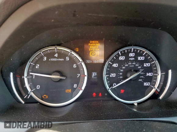 2017 Acura TLX with VIN 19UUB1F34HA002733, listed as a Copart auction lot 51341875 with 184,982 mi miles and Salvage Title. Bid and sale history available at carsss.com. Image 9.