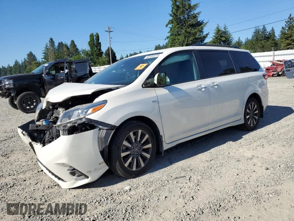 2018 Toyota Sienna XLE with VIN 5TDDZ3DC6JS196196, listed as a Copart auction lot 60103275 with 71,209 mi miles and Salvage title. Bid and sale history available at DreamBid. Image 1.