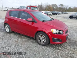 2013 Chevrolet Sonic LT with VIN 1G1JC6SH6D4119454, listed as a IAAI auction lot 41421826 with 190,121 mi miles. Bid and sale history available at carsss.com. Image 1.