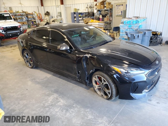 2018 Kia Stinger GT with VIN KNAE35LC4J6021056, listed as a Copart auction lot 87327024 with 62,169 mi miles and Non Repairable. Bid and sale history available at carsss.com. Image 4.
