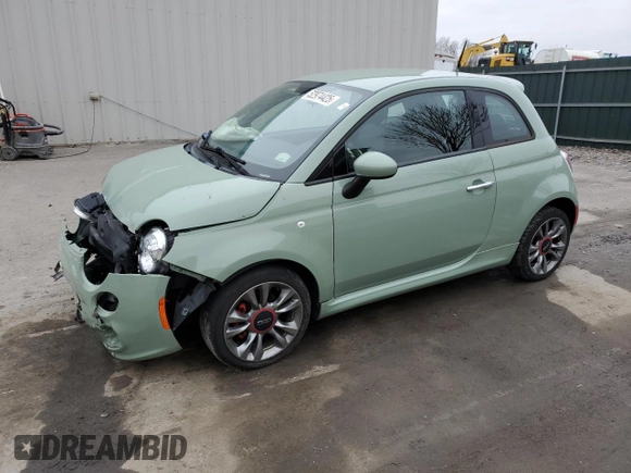 2014 FIAT 500 Sport with VIN 3C3CFFBR8ET207938, listed as a Copart auction lot 52974425 with 52,587 mi miles and Salvage Title. Bid and sale history available at carsss.com. Image 1.