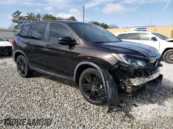2019 Honda Passport Sport with VIN 5FNYF7H24KB009546, listed as a Copart auction lot 44861305 with 28,609 mi miles and Salvage title. Bid and sale history available at DreamBid. Image 4.